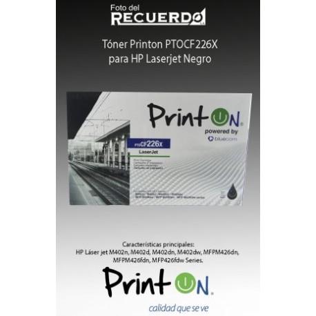 Tóner Printon PTOCF226X para HP Laserjet Negro