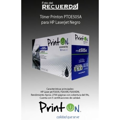 Tóner Printon PTOE505A para HP Laserjet Negro