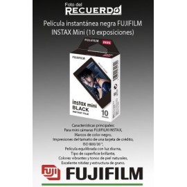 Película instantánea negra FUJIFILM INSTAX Mini (10 exposiciones)