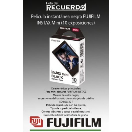 Película instantánea negra FUJIFILM INSTAX Mini (10 exposiciones)