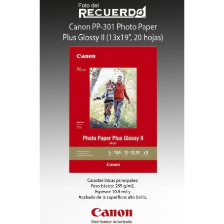 Canon PP-301 Photo Paper Plus Glossy II (13x19 ", 20 hojas)