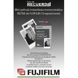 Mini película instantánea monocromática INSTAX de FUJIFILM (10 exposiciones)