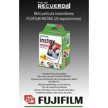 Mini película instantánea FUJIFILM INSTAX (20 exposiciones)