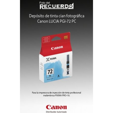 Depósito de tinta cian fotográfica Canon LUCIA PGI-72 PC