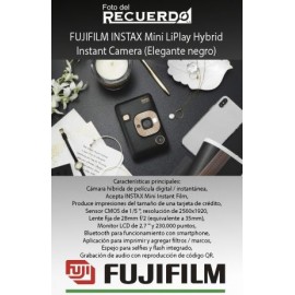 FUJIFILM INSTAX Mini LiPlay Hybrid Instant Camera (Elegante negro)