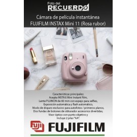 Cámara de película instantánea FUJIFILM INSTAX Mini 11 (Rosa rubor)