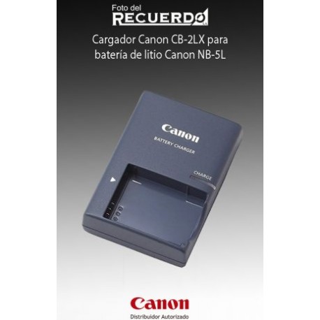 Cargador Canon CB-2LX para batería de litio Canon NB-5L