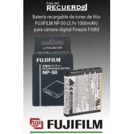 Batería recargable de iones de litio FUJIFILM NP-50 (3.7v 1000mAh) para cámara digital Finepix F50fd