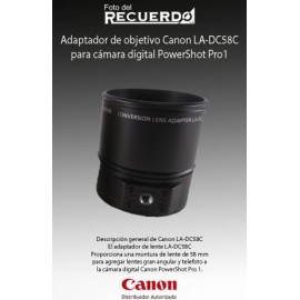 Adaptador de objetivo Canon LA-DC58C para cámara digital PowerShot Pro1