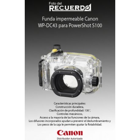 Funda impermeable Canon WP-DC43 para PowerShot S100