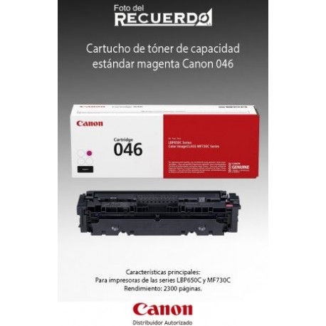 Cartucho de tóner de capacidad estándar magenta Canon 046