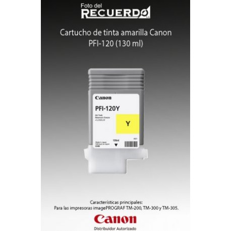 Cartucho de tinta amarilla Canon PFI-120 (130 ml)