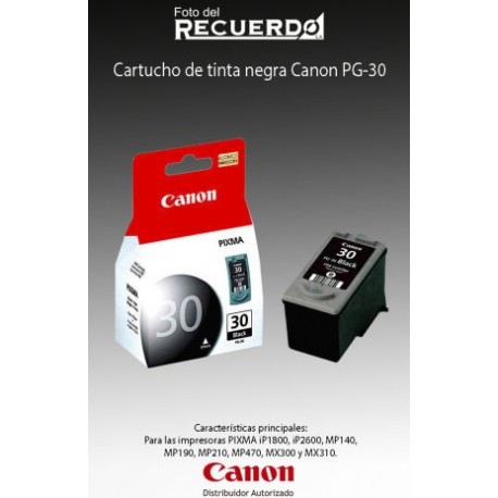 Cartucho de tinta negra Canon PG-30