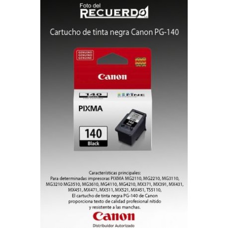 Cartucho de tinta negra Canon PG-140