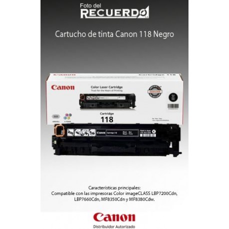 Cartucho de tinta Canon 118 Negro