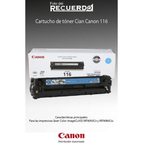 Cartucho de tóner Cian Canon 116
